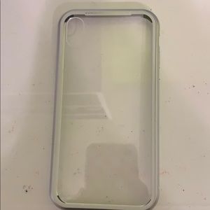 white transparent magnetic iphone XR phone case
